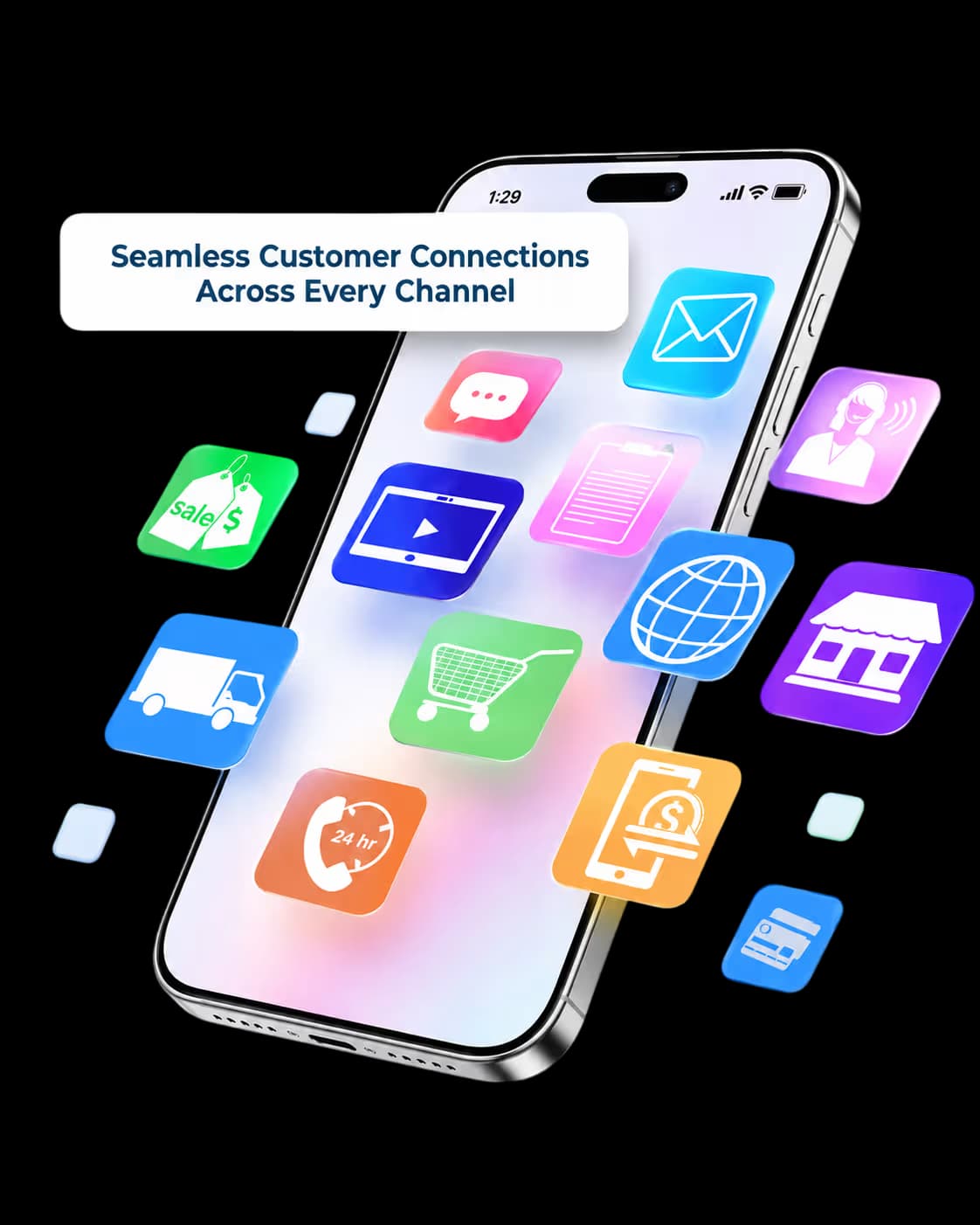 AI chatbot platform illustration showing powerful transformation features